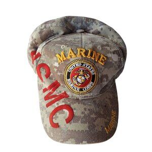 U.S. Warriors Marine Corps Camo Cap U.S.M.C. Embroidered Official Headwear